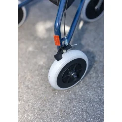 Die moderne Hausfrau 3 Rad Rollator Actimo Delta mit Drahtkorb und Stofftasche, faltbar