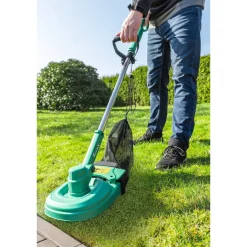 Die moderne Hausfrau Akku-Rasentrimmer RuWi mit Auffangbehälter 12V