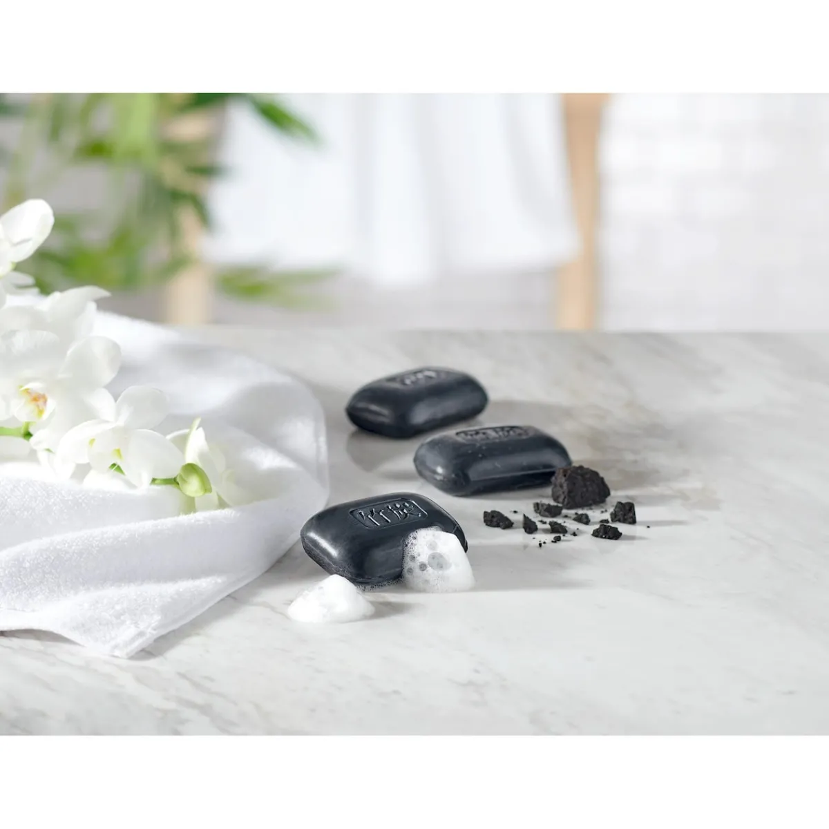 Die moderne Hausfrau Aktivkohle Seife, 3 Stück