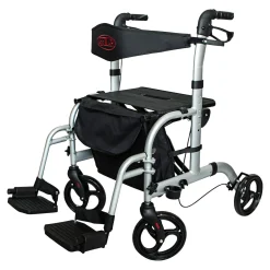 Die moderne Hausfrau Aluminium Hybrid Rollator und Transportrollstuhl - AT51005