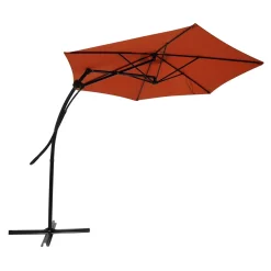 Die moderne Hausfrau Ampel-Sonnenschirm Greenday braun