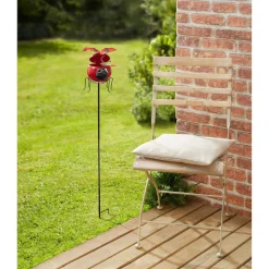 Die moderne Hausfrau Aschenbecher-Gartenstecker „Marienkäfer Loui“