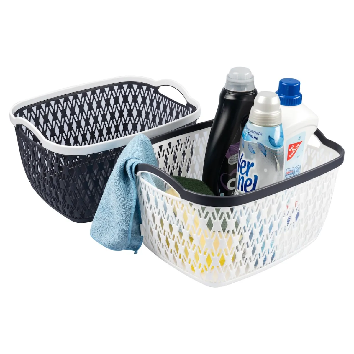 Die moderne Hausfrau Aufbewahrungskorb, 2 Stück groß, (LxBxH) 34x28x20 cm