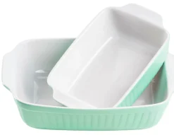 Die moderne Hausfrau Auflaufform-Set, Keramik KITCHEN TIME Grün