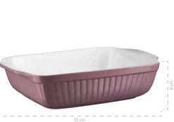 Die moderne Hausfrau Auflaufform-Set, Keramik KITCHEN TIME Berry