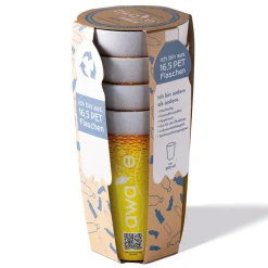Die moderne Hausfrau AWAVE Trinkbecher 500 ml rPET Set 4-teilig, mit Eichstrich