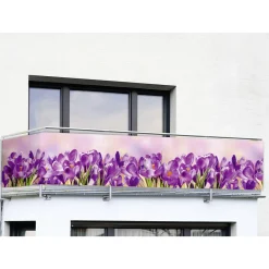 Die moderne Hausfrau Balkon-Sichtschutz Krokusse