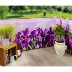 Die moderne Hausfrau Balkon-Sichtschutz Krokusse