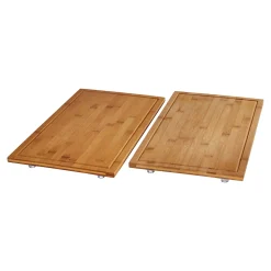 Die moderne Hausfrau Bambus-Abdeckplatte & Schneidebrett 2 Stück