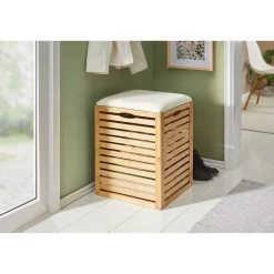 Die moderne Hausfrau Bambus-Aufbewahrungshocker