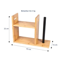 Die moderne Hausfrau Bambusregal mit Küchenrollenhalter