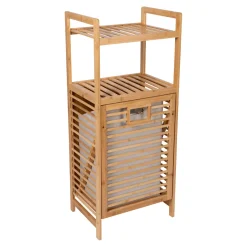 Die moderne Hausfrau Bambus-Regal mit Wäschesammler