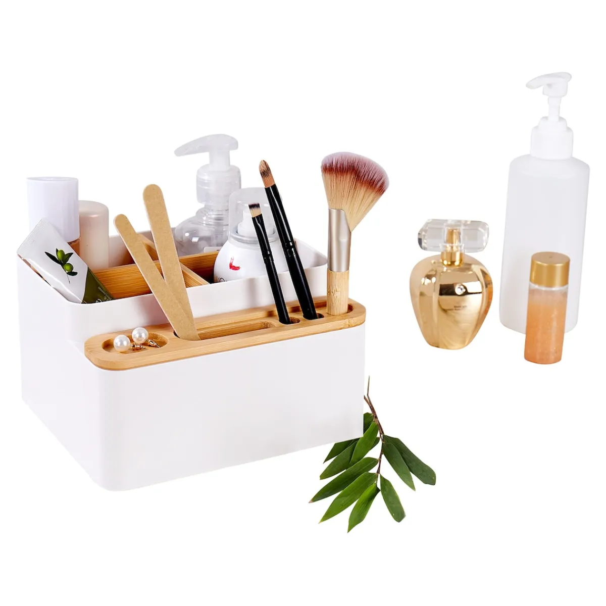 Die moderne Hausfrau Bambus-Schreibtisch-Organizer