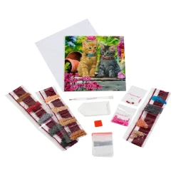 Die moderne Hausfrau Bastel-Set, Crystal Art Katzenpärchen