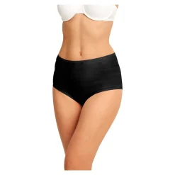 Damen Die moderne Hausfrau Baumwoll-Taillenslip schwarz - 3 Stück