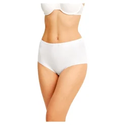 Damen Die moderne Hausfrau Baumwoll-Taillenslip weiß - 3 Stück