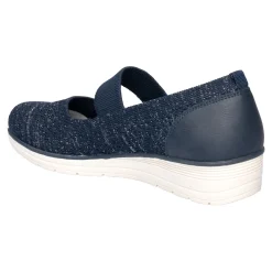 Damen Die moderne Hausfrau Bequem-Ballerina "Federleicht" marine