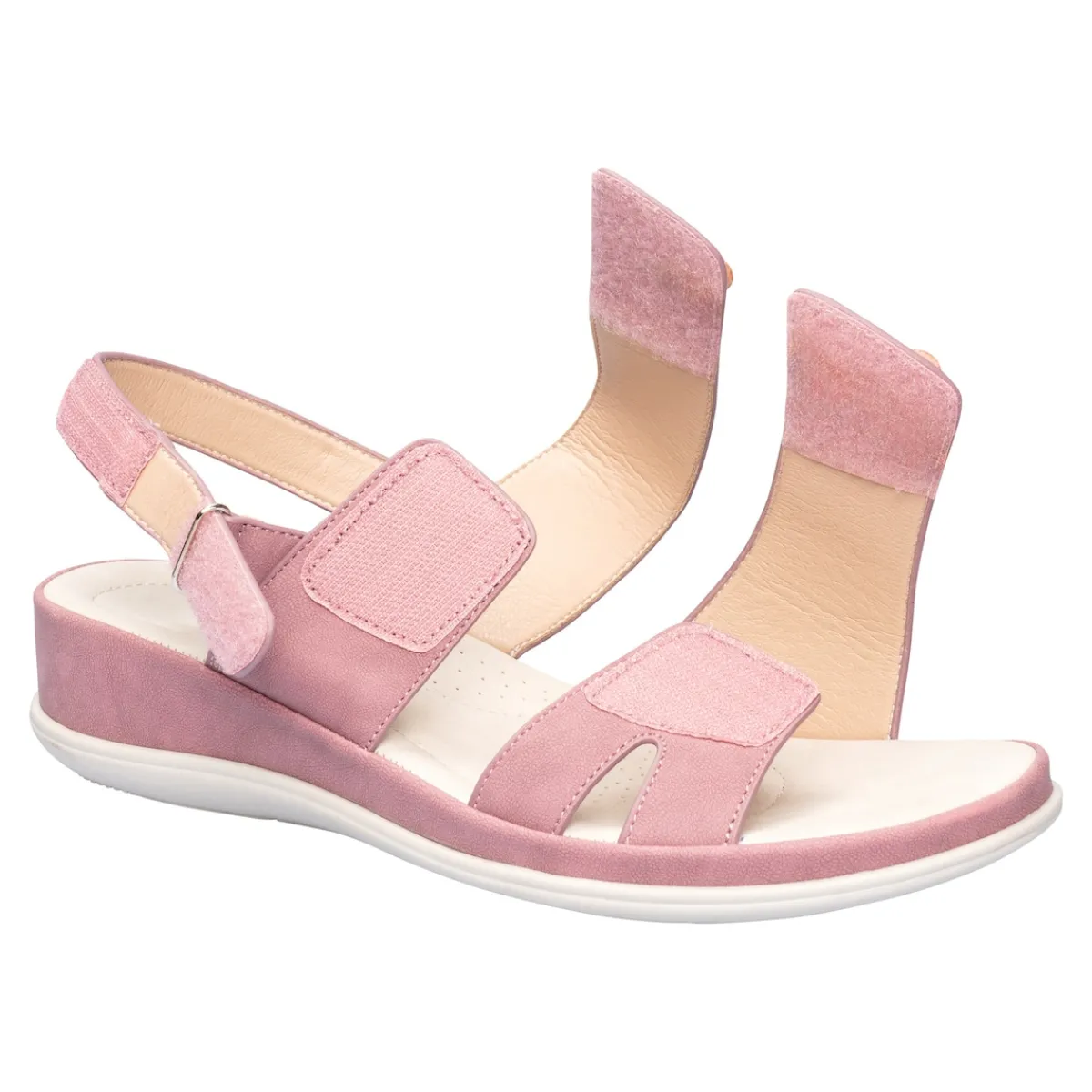 Damen Die moderne Hausfrau Bequem-Klettsandale „Daniela“ beere