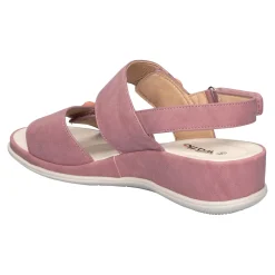 Damen Die moderne Hausfrau Bequem-Klettsandale „Daniela“ beere