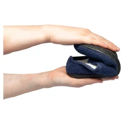 Damen Die moderne Hausfrau Bequem-Pantolette „Flex“ blau