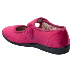 Damen Die moderne Hausfrau Übergangs-Hausschuhballerina „Rose“ mit Wechselsohle