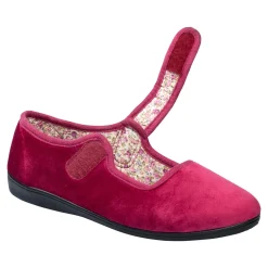 Damen Die moderne Hausfrau Übergangs-Hausschuhballerina „Rose“ mit Wechselsohle