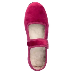 Damen Die moderne Hausfrau Übergangs-Hausschuhballerina „Rose“ mit Wechselsohle