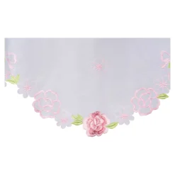 Die moderne Hausfrau Bistrogardine mit Stickerei „Rose“