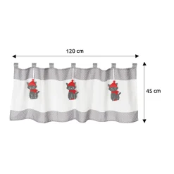 Die moderne Hausfrau Bistrogardine „Winterkätzchen“