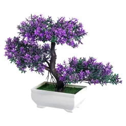 Die moderne Hausfrau Blühender Bonsai lila