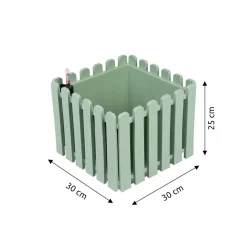 Die moderne Hausfrau Blumentopf 2 in 1 „Landhaus“ eckig