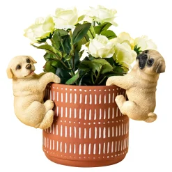 Die moderne Hausfrau ﻿Blumentopf-Deko „Hundefreunde“, 2-teilig