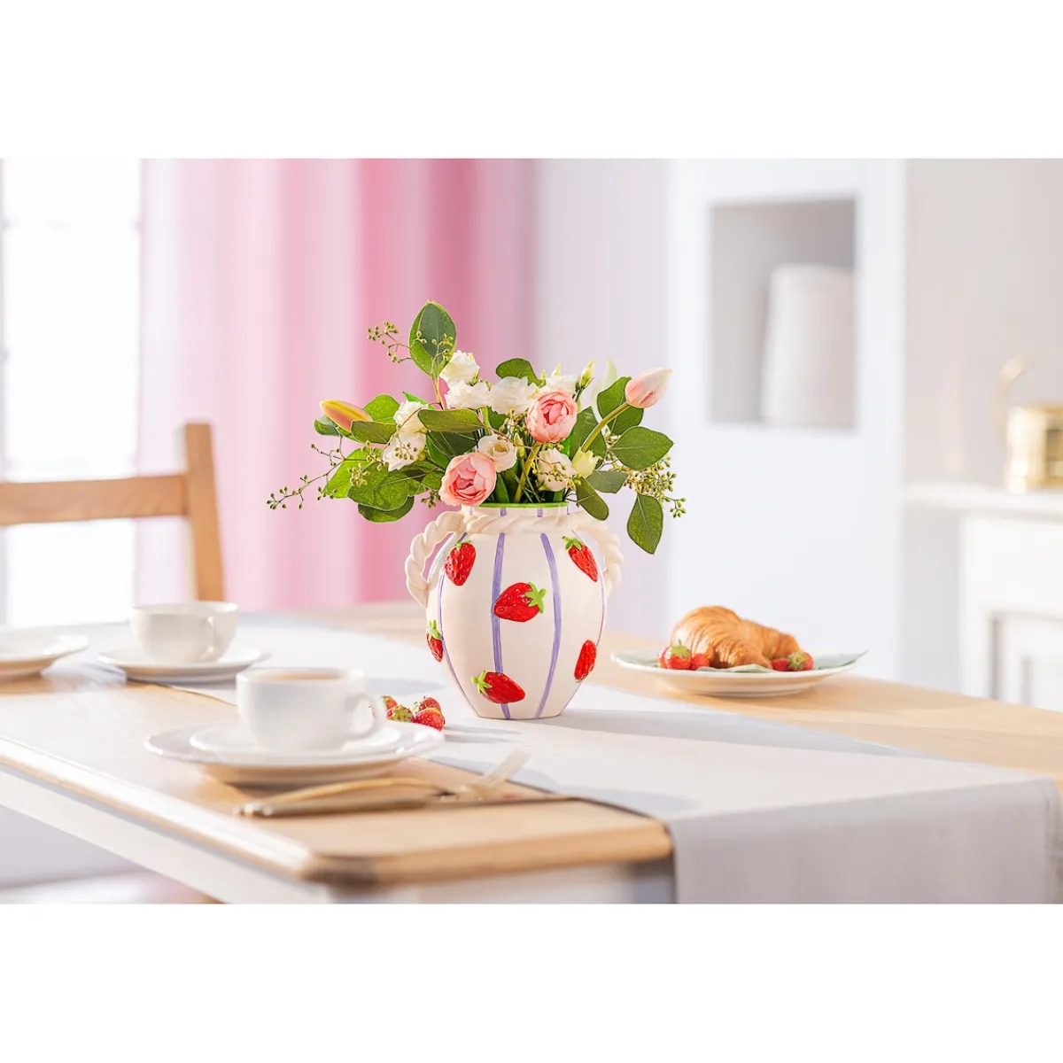 Die moderne Hausfrau Blumenvase „Erdbeeren“