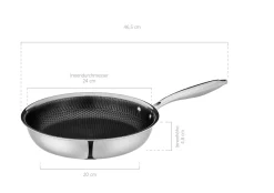 Die moderne Hausfrau Bratpfanne, Edelstahl Hestia 1 x Pfanne