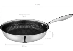 Die moderne Hausfrau Bratpfanne, Edelstahl Hestia 1 x Pfanne