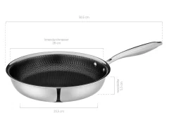 Die moderne Hausfrau Bratpfanne, Edelstahl Hestia 1 x Pfanne