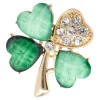 Damen Die moderne Hausfrau Brosche „Glücks-Kleeblatt“