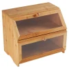 Die moderne Hausfrau Brotkasten mit 2 Fächern, Holz natur