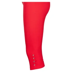 Damen Die moderne Hausfrau Capri-Leggings „Diamant-Optik“ rot