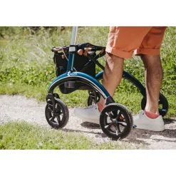 Die moderne Hausfrau Carbon Rollator inklusive Tasche, faltbar Midnight Blue