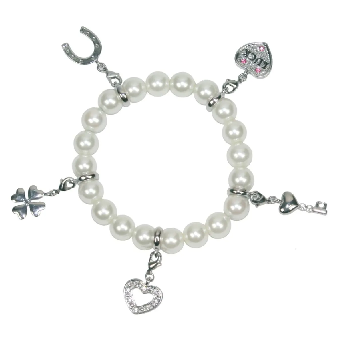 Damen Die moderne Hausfrau Charms Magnet Armband Weiß