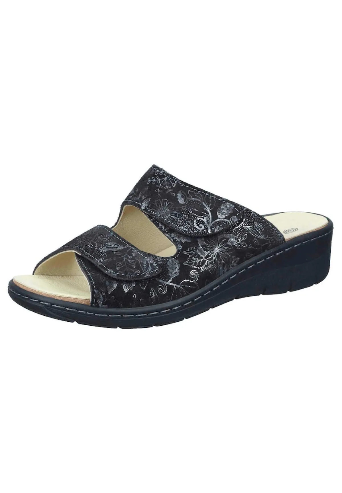 Damen Die moderne Hausfrau CHELVA Komfort Pantoletten schwarz