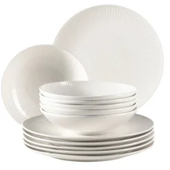 Die moderne Hausfrau Dalia Tafelservice, Porzellan Weiß