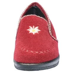 Damen Die moderne Hausfrau Damen Hausschuh Alpenblume dunkelrot
