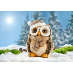 Die moderne Hausfrau Dekofigur Wintereule "Frostl"