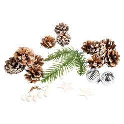 Die moderne Hausfrau Dekomaterial „Natur“ weiß