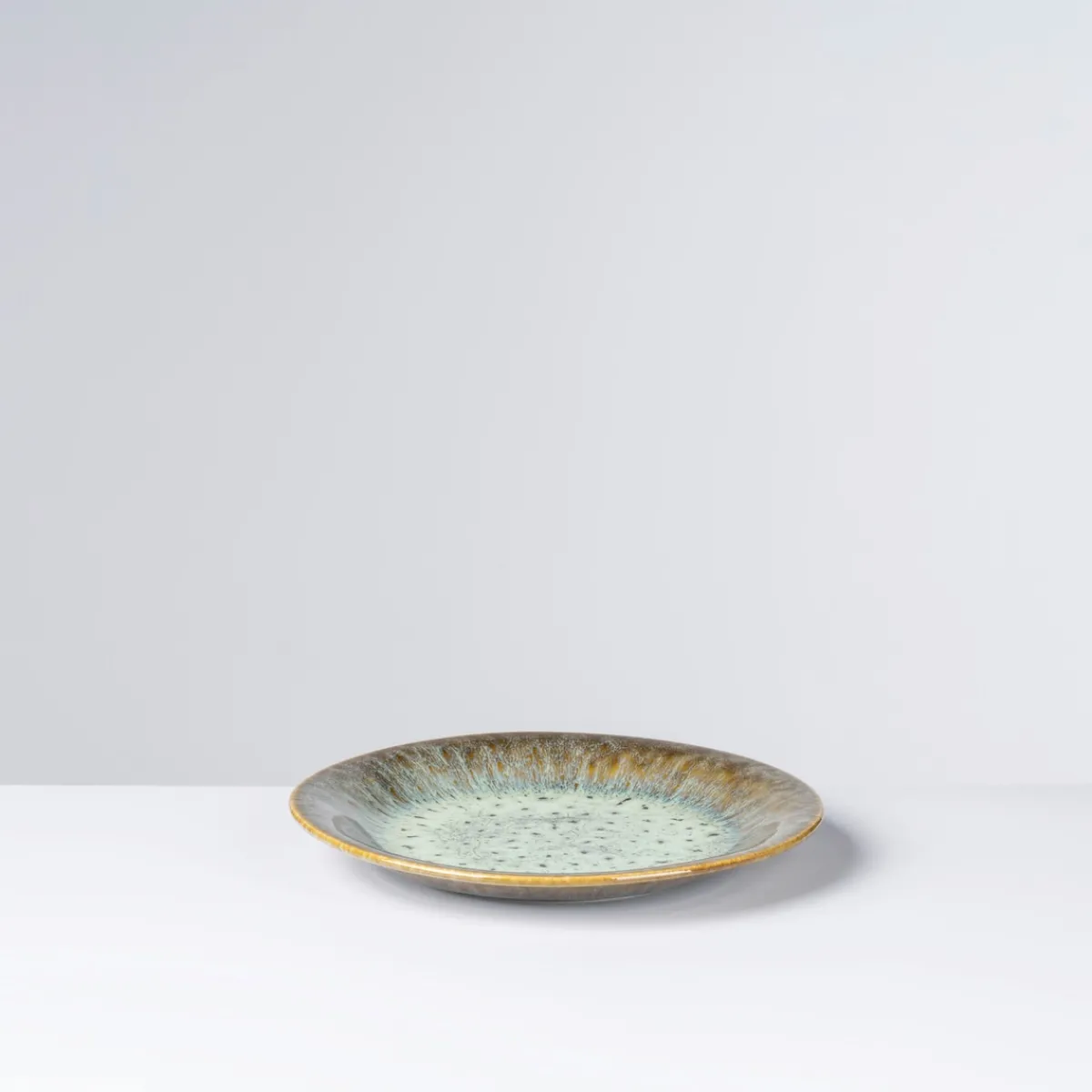 Die moderne Hausfrau Desserteller-Set, Steinzeug Flussufer blau, grün, braun