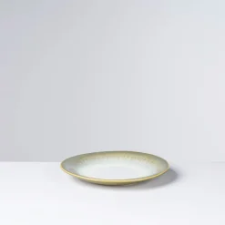 Die moderne Hausfrau Desserteller-Set, Steinzeug Flussufer blau, grün, weiß