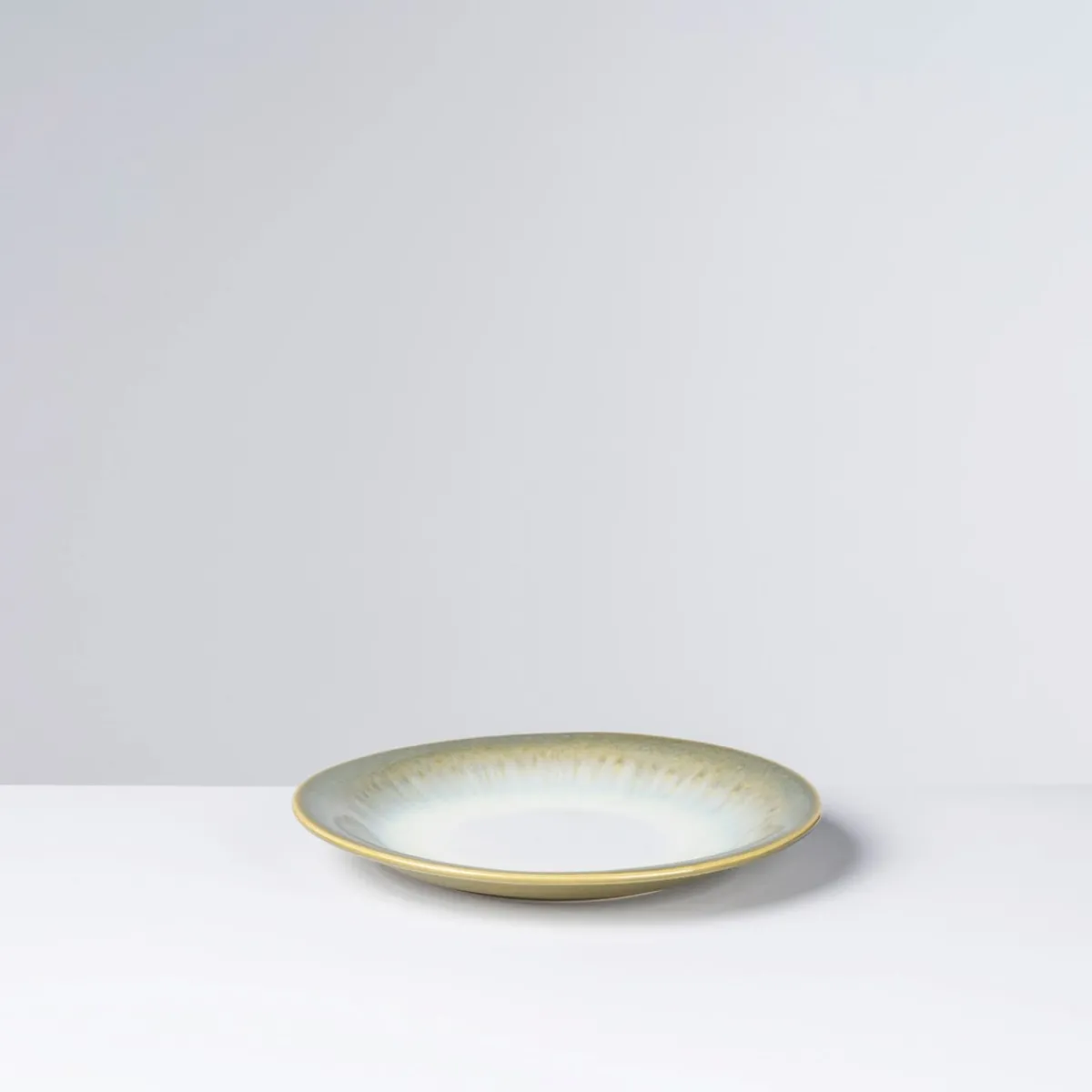 Die moderne Hausfrau Desserteller-Set, Steinzeug Flussufer blau, grün, weiß