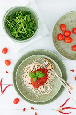 Die moderne Hausfrau Dessertteller-Set, Steinzeug Moos'N'Stein Grün
